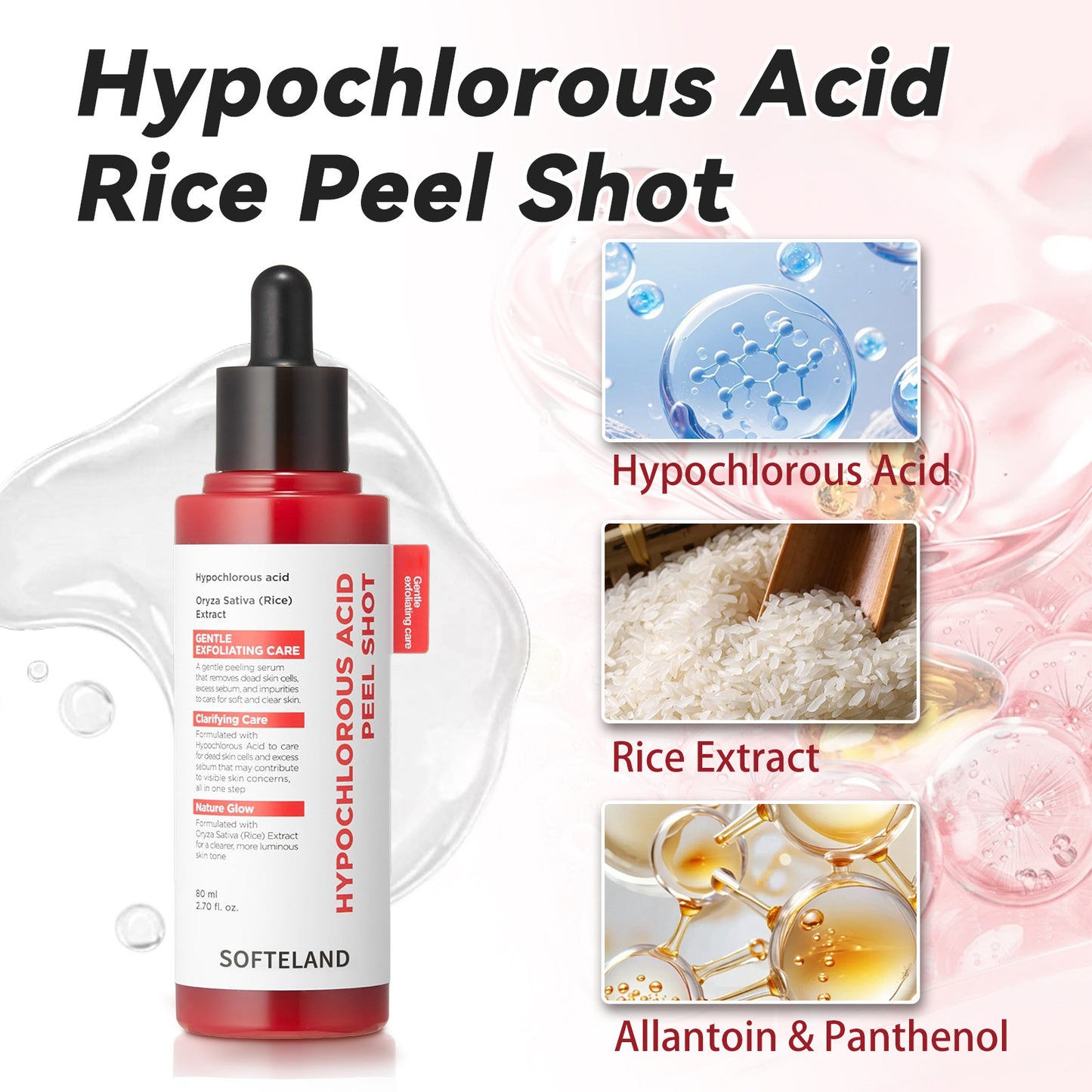 Hypochlorous Acid Rice Peel Shot Serum Duo