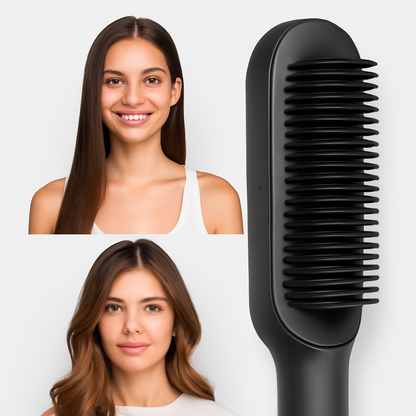 Straightener Brush For Long or Thick Hair Anti-Burn 30 Temperature Setting