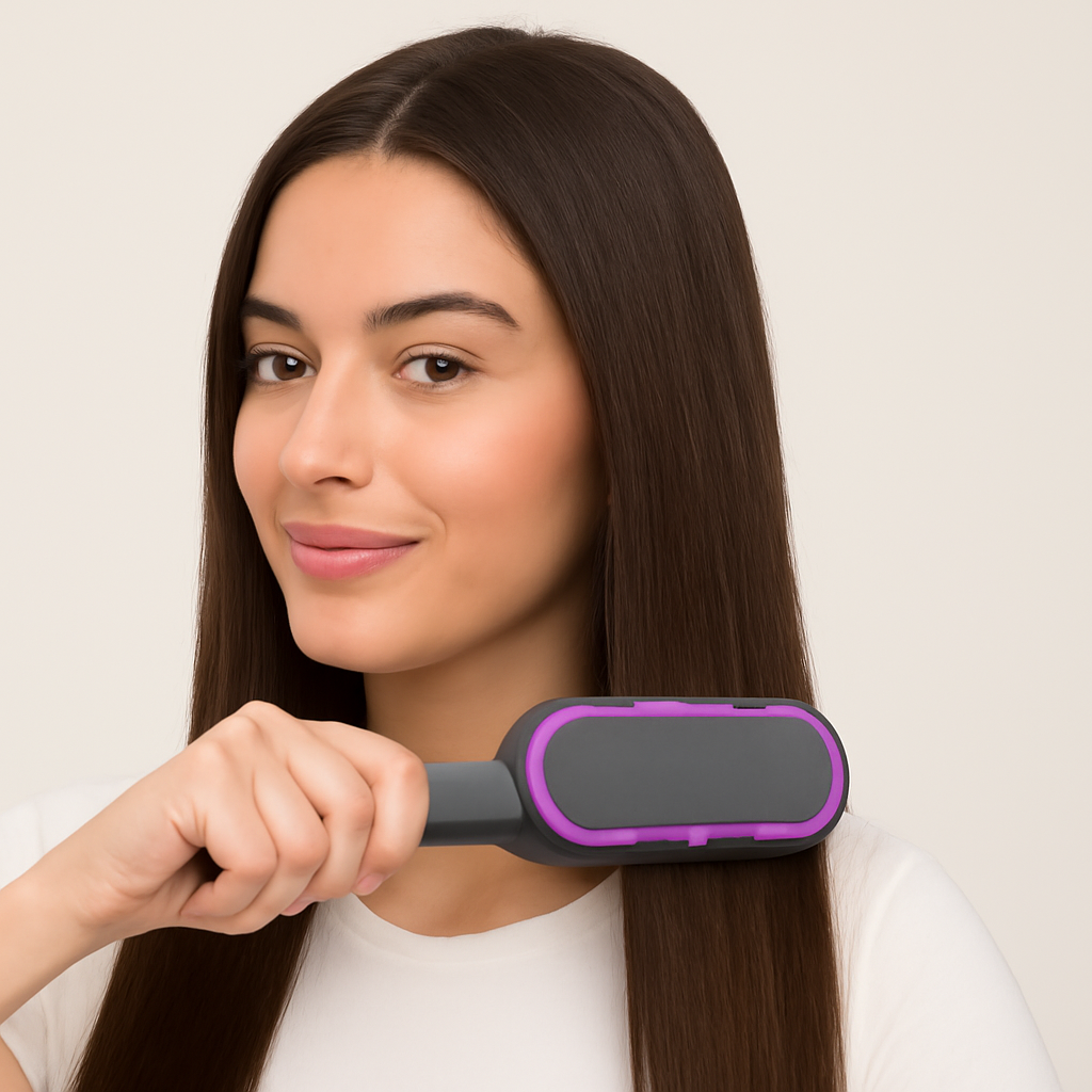 Straightener Brush For Long or Thick Hair Anti-Burn 30 Temperature Setting