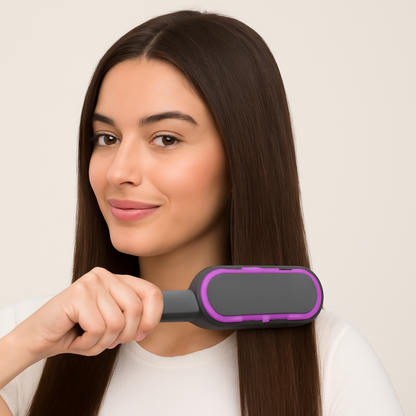 Straightener Brush For Long or Thick Hair Anti-Burn 30 Temperature Setting