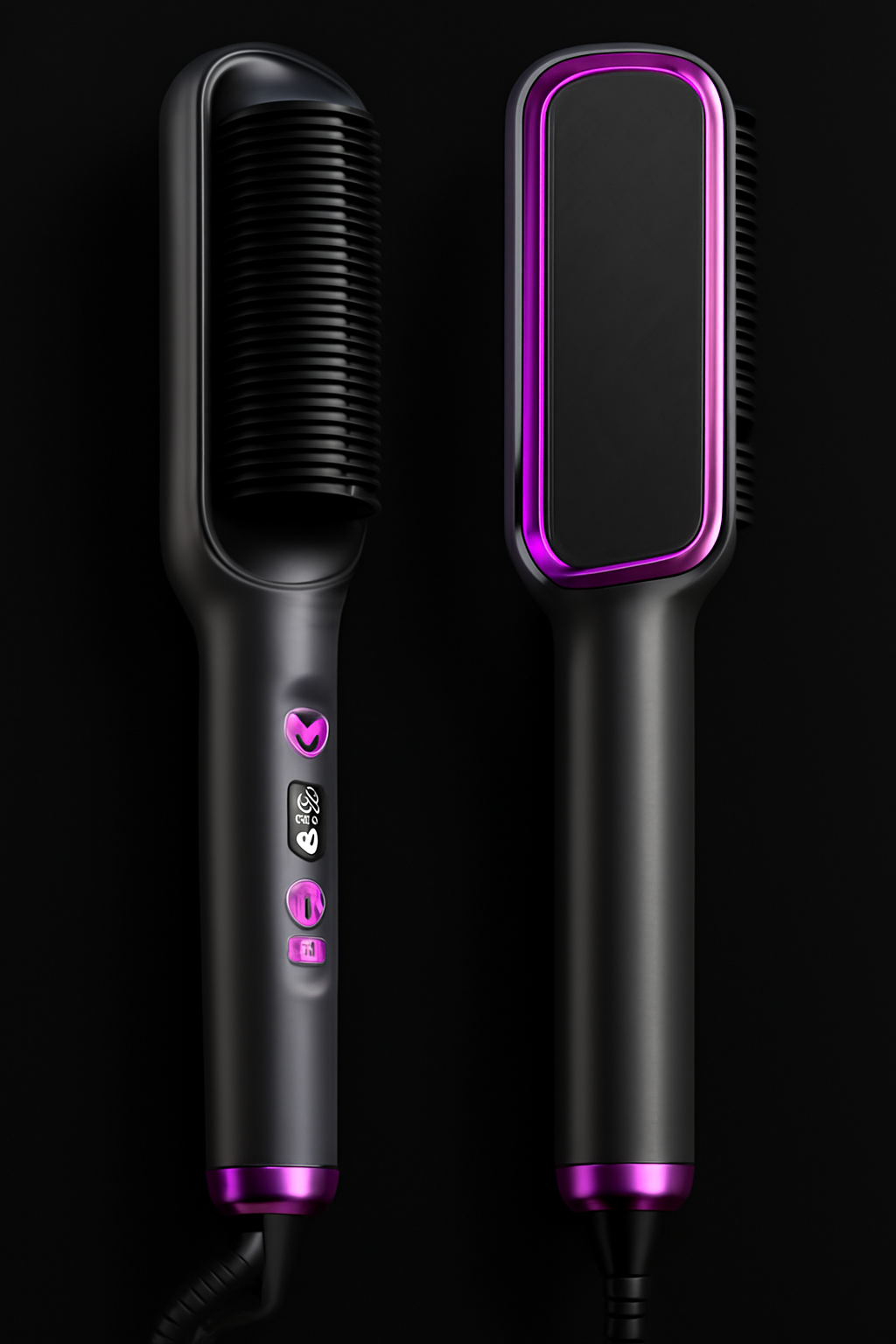 Straightener Brush For Long or Thick Hair Anti-Burn 30 Temperature Setting