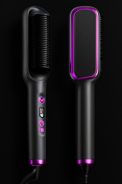 Straightener Brush For Long or Thick Hair Anti-Burn 30 Temperature Setting