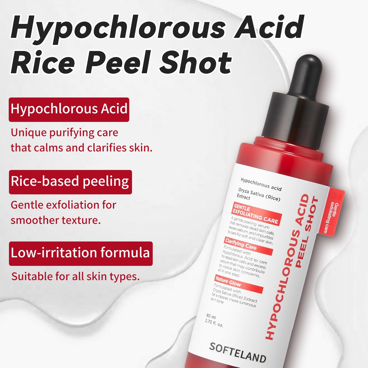 Hypochlorous Acid Rice Peel Shot Serum Duo